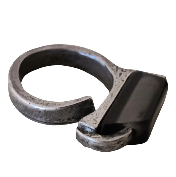 Anne Marie Chagnon Geometric Pewter Ring - Picture 4 of 15